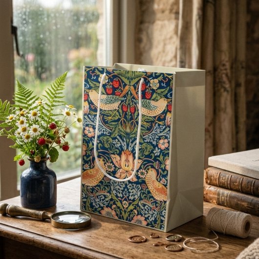 Moyen Sac cadeau William Morris Thief fraise