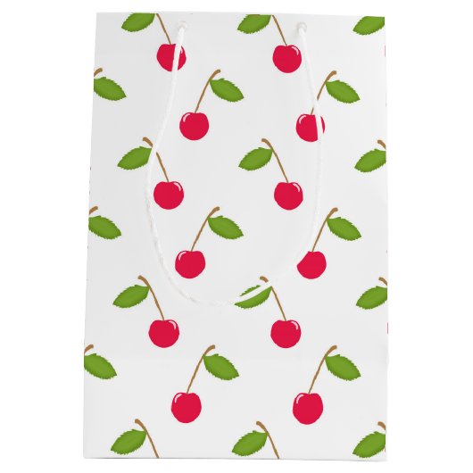 Moyen Sac de cadeau de cerise (Dos)