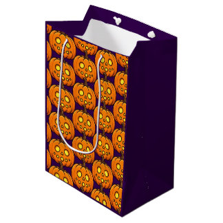 Moyen Sac de cadeau de fête Halloween Citrouille Flamboy