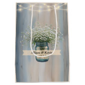 Moyen Sac de cadeau de fête prénuptiale rustique en gran (Dos)