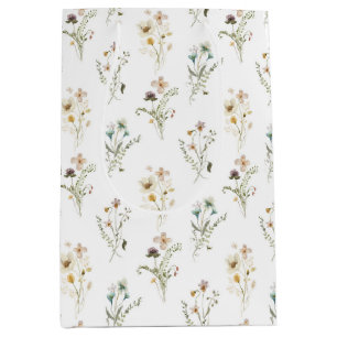 Moyen Sac de cadeau de fleur sauvage