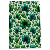 Moyen Sac de cadeau de la Saint-Patrick Lucky Shamrock (Devant)