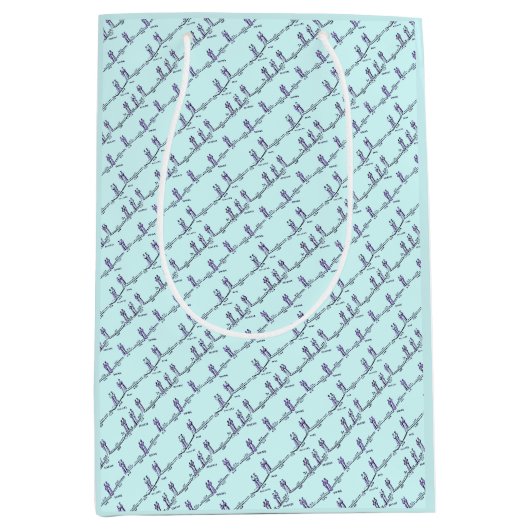 Moyen Sac de Cadeau de Leçons de Danse (Bleu) (Devant)