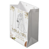 Moyen Sac de cadeau de mariage (Devant Angle)
