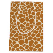 Moyen Sac de cadeau de motif de girafe (Dos)