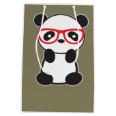 Moyen Sac de cadeau de panda (Dos)