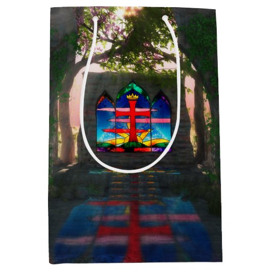 Moyen Sac de cadeau de Pâques de lumière éternelle (Devant)