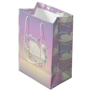 Moyen Sac de cadeau de princesse de cygne