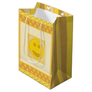 Moyen Sac de cadeau en carrelage sourire Y&G VStripes