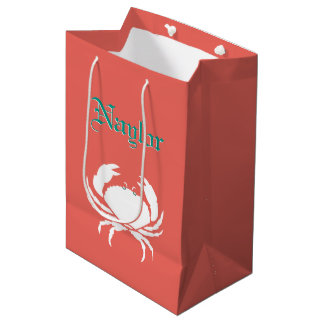 Moyen Sac de corail personnalisé de cadeau d'impression