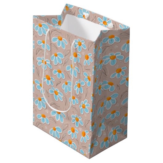 Moyen Sac de fleurs cadeau joyeuses (Devant Angle)