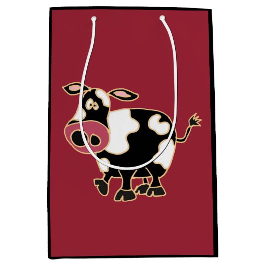 Moyen Sac drôle de cadeau de vache (Devant)