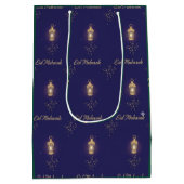 Moyen Sac Eid Cadeau Bleu Vert (Dos)