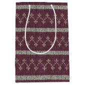 Moyen Sac en papier cadeau à motif tricoté cosy (Devant)