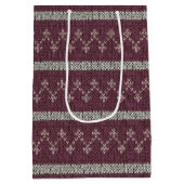 Moyen Sac en papier cadeau à motif tricoté cosy (Dos)