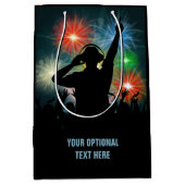 Moyen Sac fait sur commande de cadeau des textes du DJ (Devant)