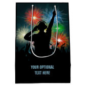 Moyen Sac fait sur commande de cadeau des textes du DJ (Dos)