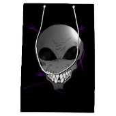 Moyen Sac gris de cadeau de coutume étrangère (Dos)