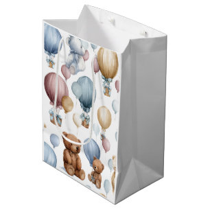 Moyen Sac pastel aquarelle pour baby shower et cadeau d'