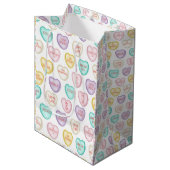 Moyen Self Love Candy Hearts - Sac cadeau blanc (Devant Angle)
