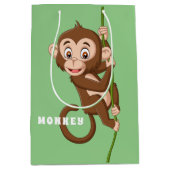 Moyen Singe sur un sac cadeau design de vigne (Devant)