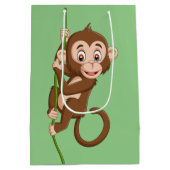 Moyen Singe sur un sac cadeau design de vigne (Dos)