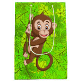 Moyen Singe sur un sac cadeau design de vigne (Dos)