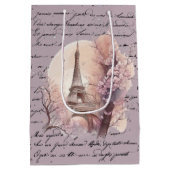 Moyen Tour Eiffel en Sac Cadeau Printemps (Dos)