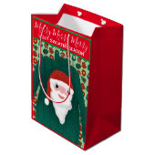 Moyen Vacances adorable pull thème customisé Sac cadeau (Dos Angle)