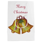 Moyen Vacances Joyeux Noël cloches Présente Sac cadeau (Dos)