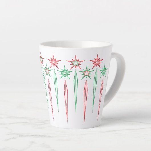 Moyenne Icicules Latte Mug (Angle droit)