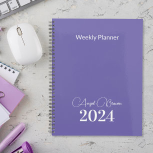 Moyenne Purple Hebdomadaire Planificateur d'affair