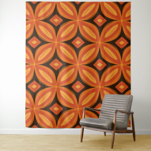 Moyenne siècle tapisserie rétro