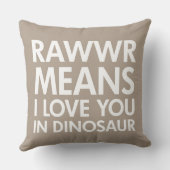 Moyens de Rawr je t'aime dans le coussin de (Verso)