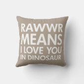 Moyens de Rawr je t'aime dans le coussin de (Verso)