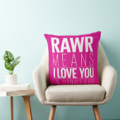 Moyens de Rawr je t'aime dans le coussin de (Chaise)