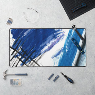 Moyens mixtes aquarelle bleu abstrait artistique