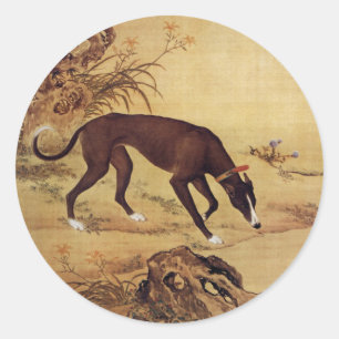 Moyuli ~ 墨 璃 ~ Greyhound ~ Giuseppe Castiglione ~ Ronde Sticker
