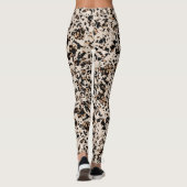 Mozaïek Abstract proefdier — Bruin zwart Tan Leggings (Achterkant)