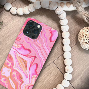 Mozaïek Abstract Roze  Gepersonaliseerd Trendy iPhone 13 Pro Max Hoesje