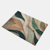 Mozaïek Abstracte kunst - Taupe en Emerald Deurmat (Schuin)