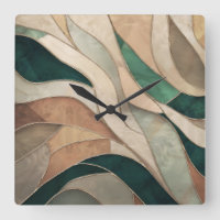 Mozaïek Abstracte kunst - Taupe en Emerald