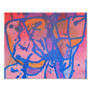 Mozaïek abstracte print foto afdruk