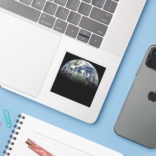 Mozaïek Afbeelding van Planet Earth met 3 orkanen Sticker