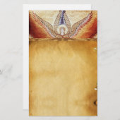 MOZAÏEK ANGEL BRUIN PERKAMENT BRIEFPAPIER (Voorkant / Achterkant)