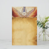 MOZAÏEK ANGEL BRUIN PERKAMENT BRIEFPAPIER (Staand voorkant)