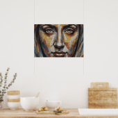 Mozaïek Art Face Poster (Keuken)