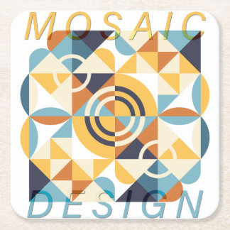 Mozaïek Art Pattern Vierkante Kartonnen Onderzetter