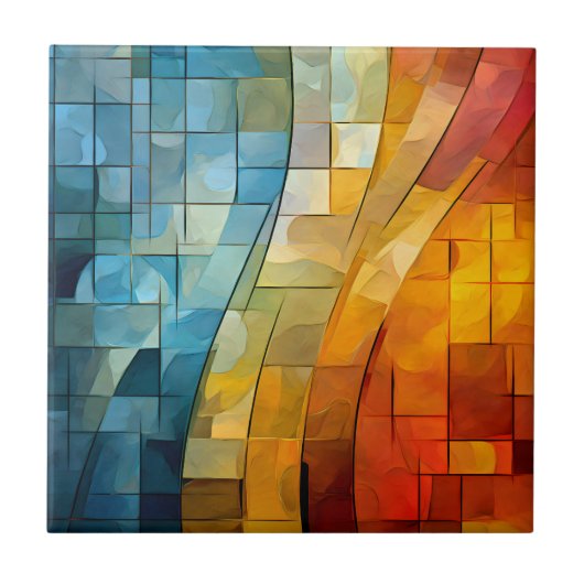 Mozaïek Art Tegel Tegeltje (Voorkant)