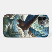Mozaïek Beer en adelaar in de bergen Case-Mate iPhone Case (Achterkant (horizontaal))